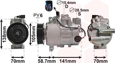 Van Wezel 0300K279 - Compresor, climatizare parts5.com