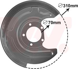 Van Wezel 0315374 - Protectie stropire,disc frana parts5.com