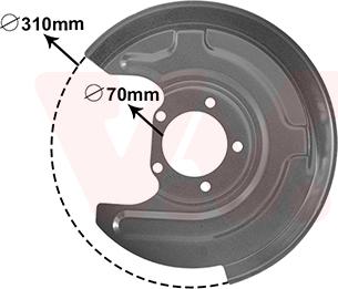 Van Wezel 0315373 - Protectie stropire,disc frana parts5.com