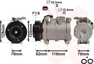 Van Wezel 0700K109 - Compresor, climatizare parts5.com