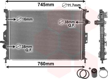 Van Wezel 18002425 - Radiator, racire motor parts5.com