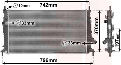 Van Wezel 18002370 - Chłodnica, układ chłodzenia silnika parts5.com