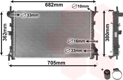 Van Wezel 18002264 - Radiator, engine cooling parts5.com