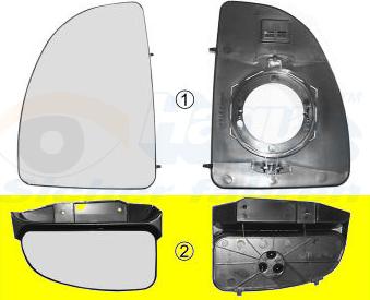 Van Wezel 1747834 - Стъкло на огледало, външно огледало parts5.com