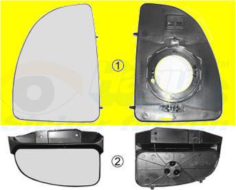 Van Wezel 1747832 - Sticla oglinda, oglinda retrovizoare exterioara parts5.com