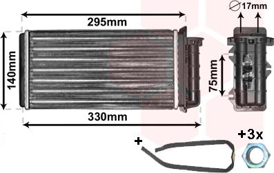 Van Wezel 17006183 - Schimbator caldura, incalzire habitaclu parts5.com