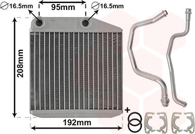 Van Wezel 17006313 - Schimbator caldura, incalzire habitaclu parts5.com