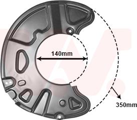 Van Wezel 3097372 - Отражатель, защита, тормозной диск parts5.com