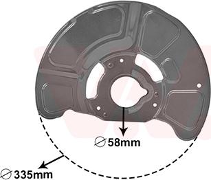 Van Wezel 3044372 - Püskürtme sacı, fren diski parts5.com