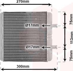 Van Wezel 28006048 - Heat Exchanger, interior heating parts5.com