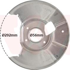 Van Wezel 2754373 - Panel rozbryzgiwujący, tarcza hamulcowa parts5.com