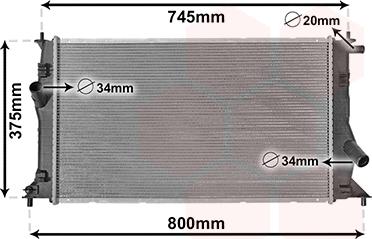 Van Wezel 27002183 - Radiator, engine cooling parts5.com