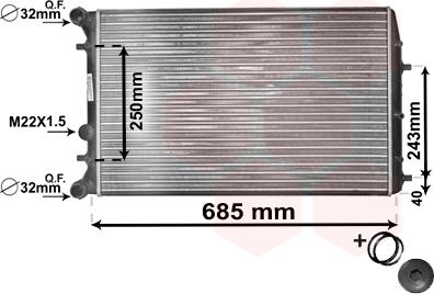 Van Wezel 76002010 - Radiator, racire motor parts5.com