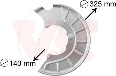 Van Wezel 7622371 - Zascitna plocevina (proti skropljenju), zavorni kolut parts5.com