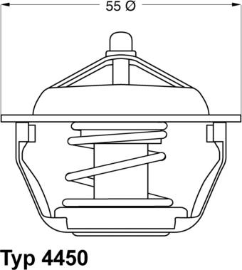 WAHLER 4450.83D - Termostat, soğutma sıvısı parts5.com