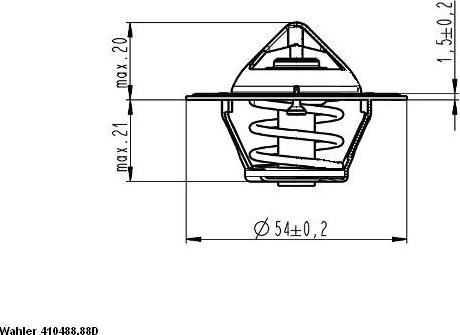 WAHLER 410488.88D - Termostat,lichid racire parts5.com