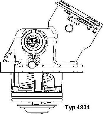 WAHLER 4834.100D - Термостат, охлаждающая жидкость parts5.com