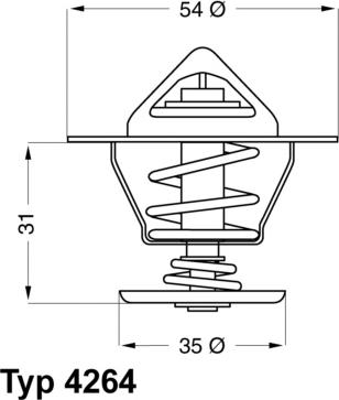 WAHLER 4264.87D - Termostat, środek chłodzący parts5.com