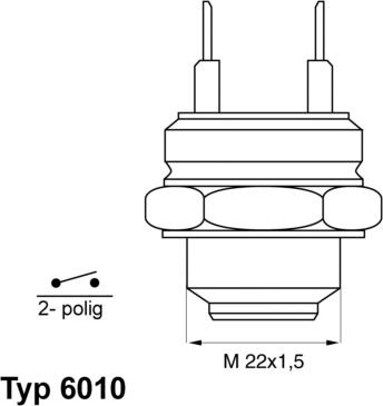 WAHLER 6010.95D - Comutator temperatura, ventilator radiator parts5.com