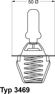 WAHLER 3469.91D - Termostat, hladilno sredstvo parts5.com