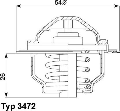 WAHLER 3472.87D - Termosztát, hűtőfolyadék parts5.com