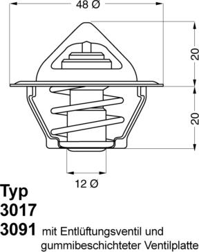 WAHLER 3017.92D2 - Termostat,lichid racire parts5.com