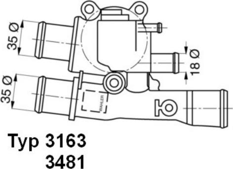 WAHLER 3163.88D - Termostaatti, jäähdytysneste parts5.com