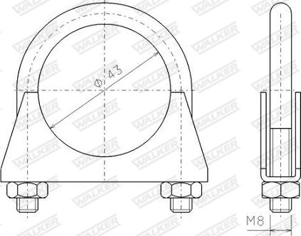 Walker 84285 - Raccord de tuyau, système d'échappement parts5.com