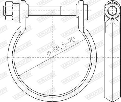 Walker 80438 - Conector teava, sistem de esapament parts5.com