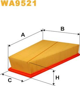 WIX Filters WA9521 - Воздушный фильтр parts5.com