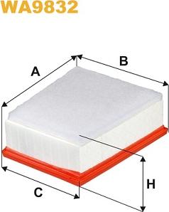 WIX Filters WA9832 - Vzduchový filtr parts5.com