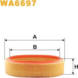 WIX Filters WA6697 - Воздушный фильтр parts5.com