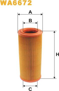 WIX Filters WA6672 - Filtru aer parts5.com