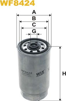 WIX Filters WF8424 - Filtro combustible parts5.com