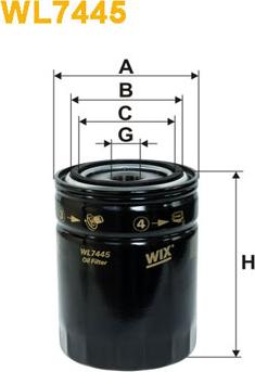 WIX Filters WL7445 - Olajszűrő parts5.com