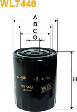 WIX Filters WL7448 - Öljynsuodatin parts5.com