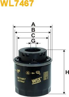 WIX Filters WL7467 - Φίλτρο λαδιού parts5.com