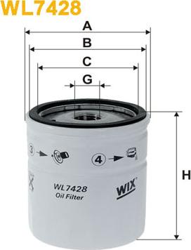 WIX Filters WL7428 - Filtru ulei parts5.com