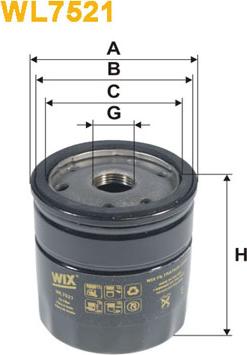 WIX Filters WL7521 - Filtro de aceite parts5.com