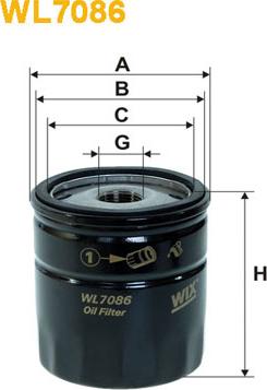 WIX Filters WL7086 - Filtru ulei parts5.com