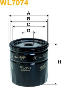 WIX Filters WL7074 - Oil Filter parts5.com