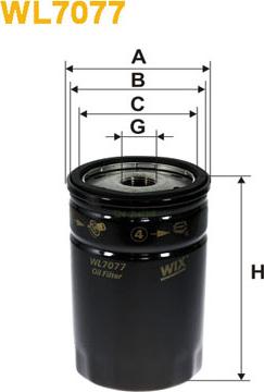 WIX Filters WL7077 - Filtr oleju parts5.com