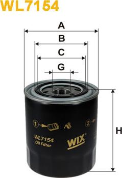 WIX Filters WL7154 - Filtru ulei parts5.com