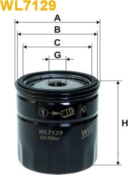 WIX Filters WL7129 - Filtre à huile parts5.com