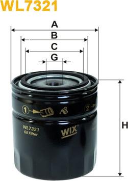 WIX Filters WL7321 - Filtre à huile parts5.com