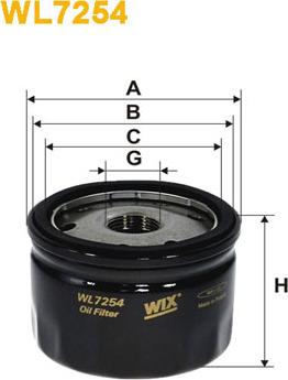 WIX Filters WL7254 - Filtre à huile parts5.com