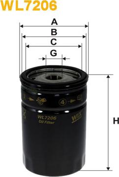 WIX Filters WL7206 - Filtru ulei parts5.com