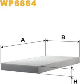 WIX Filters WP6864 - Filtr, wentylacja przestrzeni pasażerskiej parts5.com