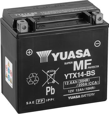 Yuasa YTX14-BS(CP) - Стартерная аккумуляторная батарея, АКБ parts5.com