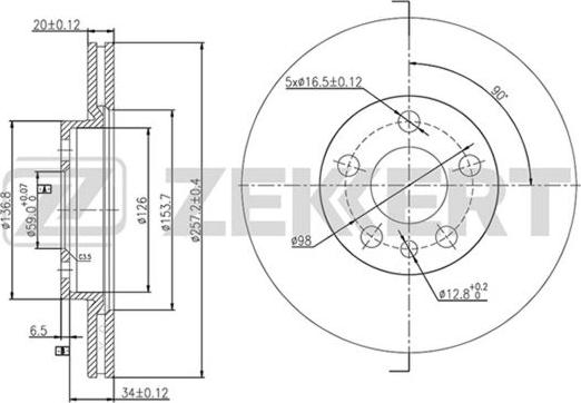 Delphi BG3222 - Disque de frein parts5.com